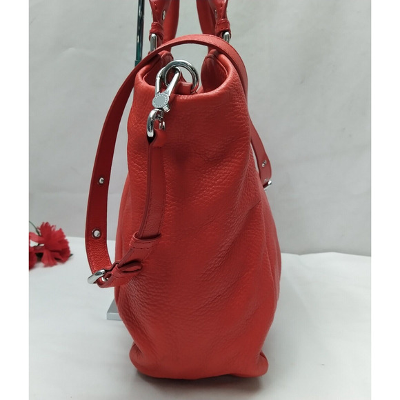 Marc by Marc Jacobs Classic Q Scarlet Red Leather Double Handles Shoulder Bag - Picture 5 of 16